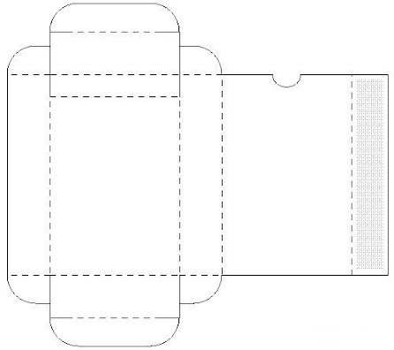 Чертеж коробки для карт