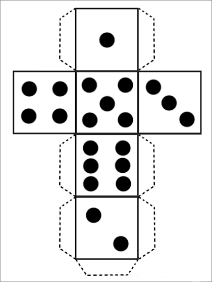 На рисунке показаны игральные кубики и три развертки