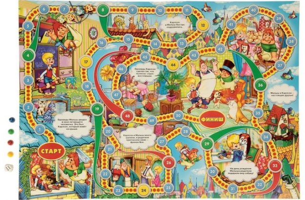 Настольная игра Малыш и Карлсон: распечатай и играй + правила