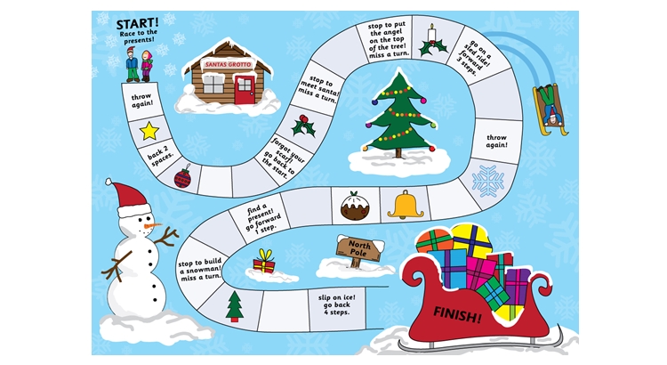 Настольные Игры Ходилки для детей на Новый Год на английском языке
