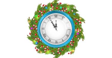 Большие Новогодние Часы на 6 листов