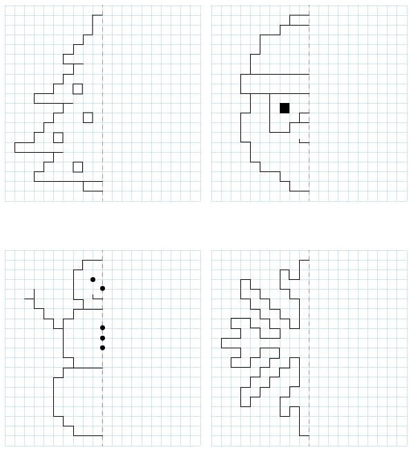 Новогодние игры на бумаге для малышей